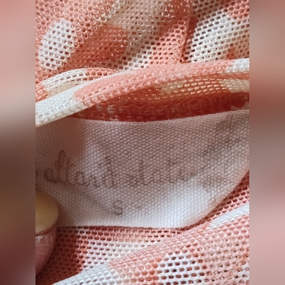 Altar'd state Women's Floral Peach Long Sleeve Stretchy Sheer Top | Small - Picture 3 of 5